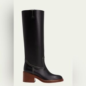 Chloe Mallo Tall Black Boots 37 or 7